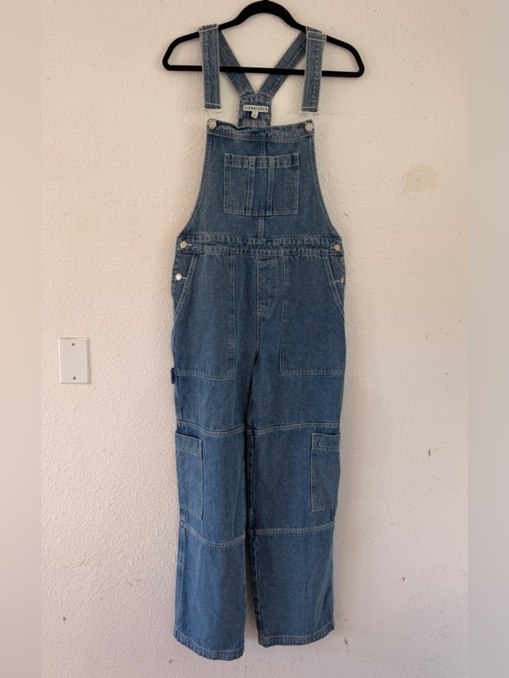 Signature Blue Denim Utility Overalls